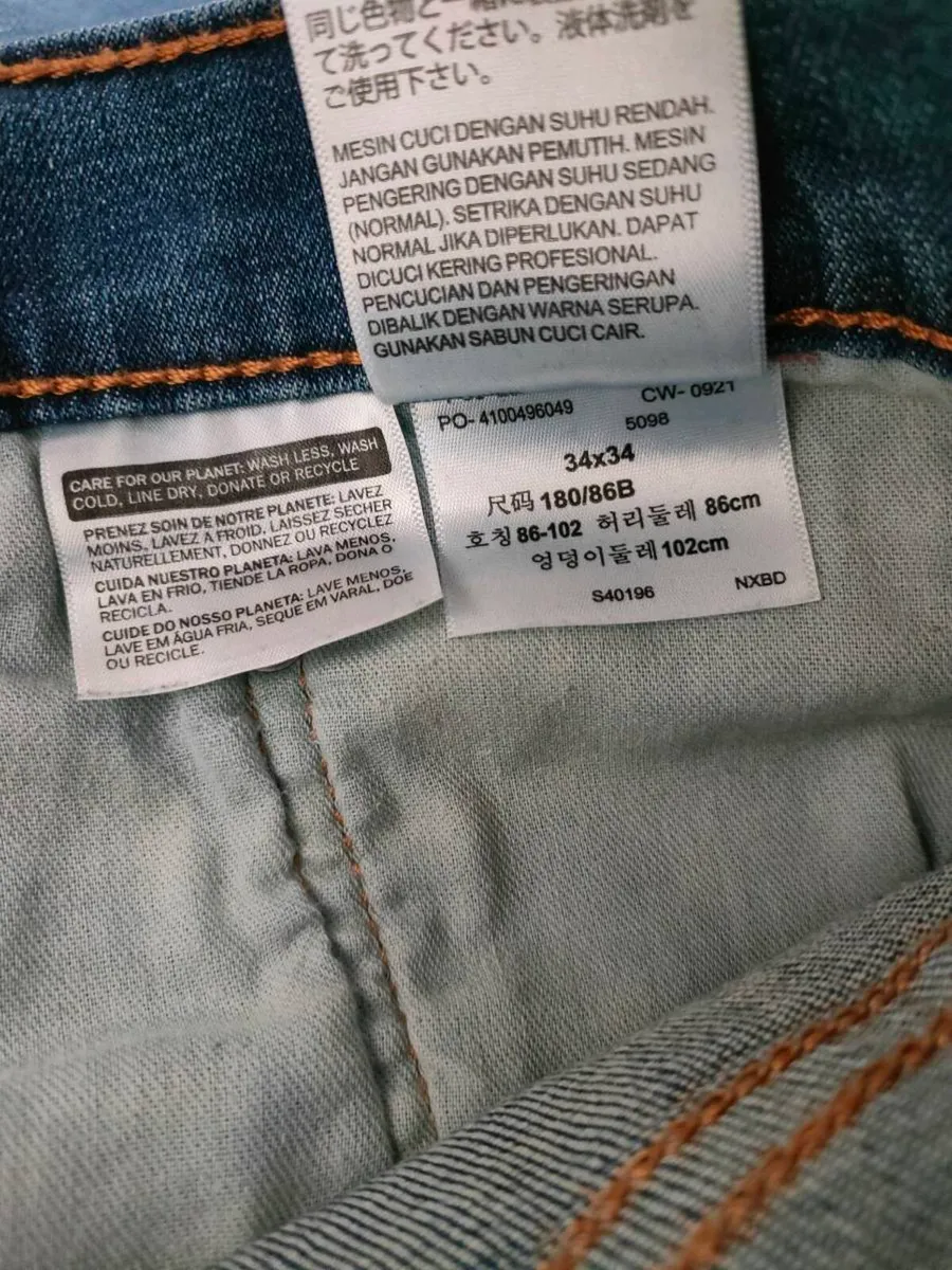 Levis 512 Slim Taper Fit Jeans Mens W34 L32 - Image 4