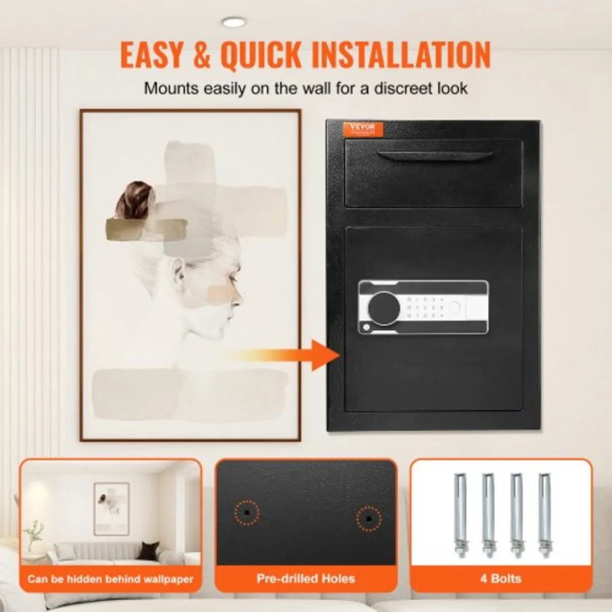 70.8L Depository Safe, Deposit Safe with Drop Slot - Image 3