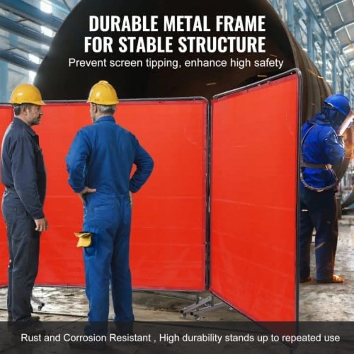 Welding Screen with Frame, 1.8 x 1.8 m 3 Panel Wel - Image 3