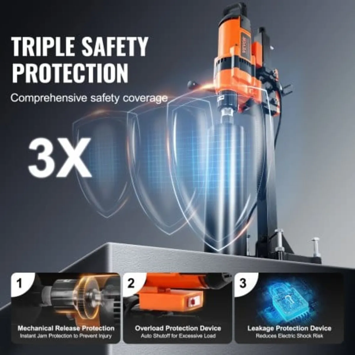 Core Drill Machine 2.03-30 cm Dia 3500W Diamond Co - Image 3