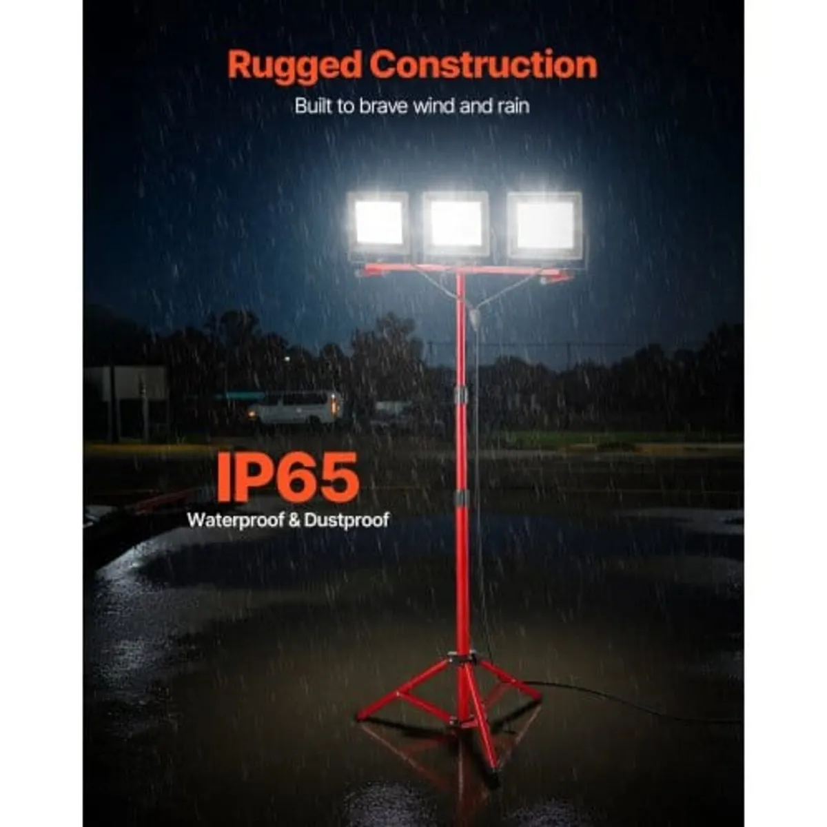 LED Work Light with Stand, 21000 Lumens, Three-Hea - Image 2
