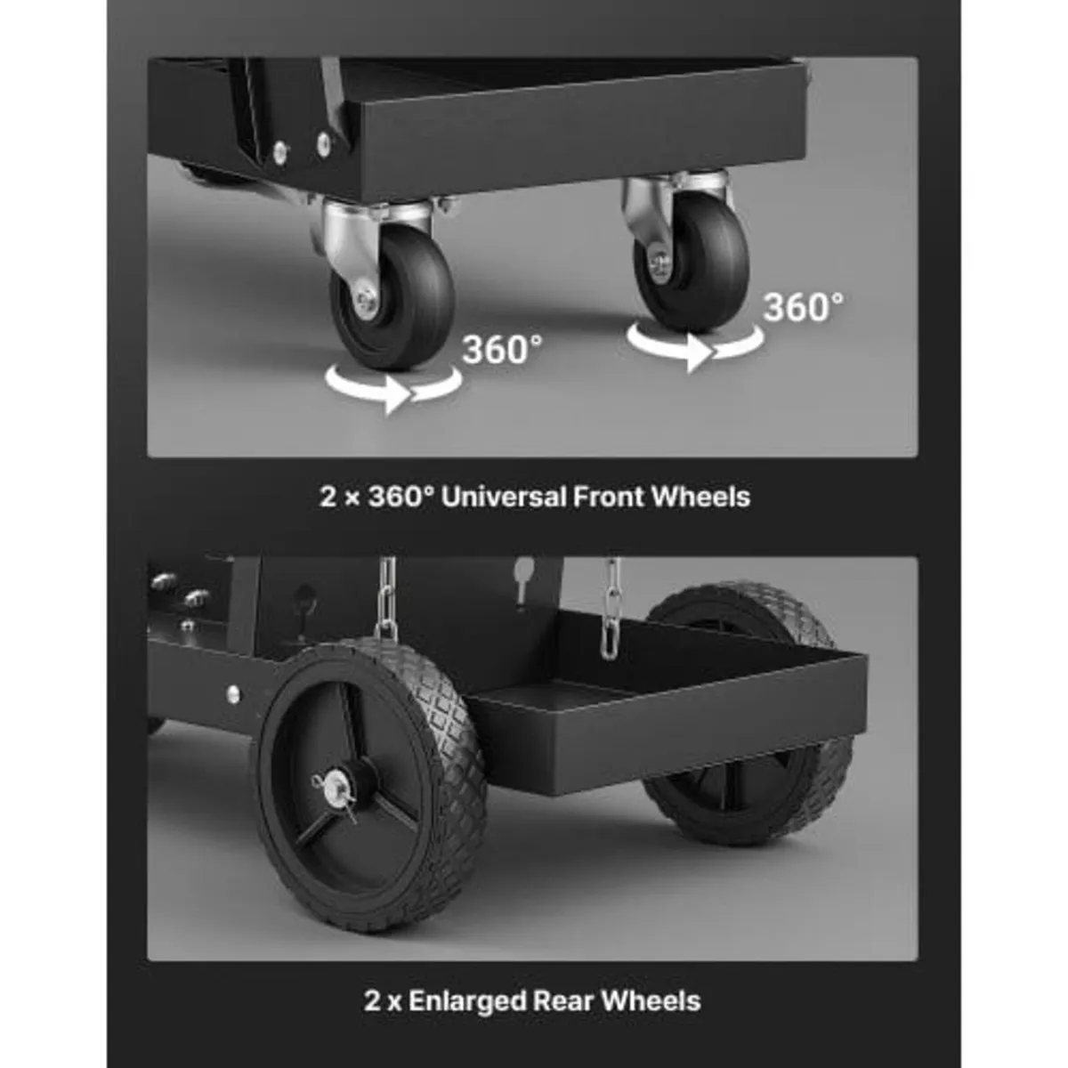 Welding Cart, 2-Tier Heavy Duty Welder Cart with A - Image 3