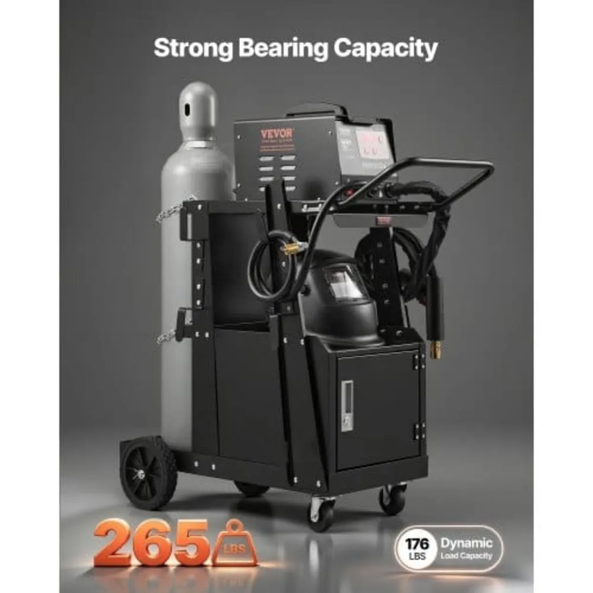 Welding Cart, 2-Tier Heavy Duty Welder Cart with A - Image 4
