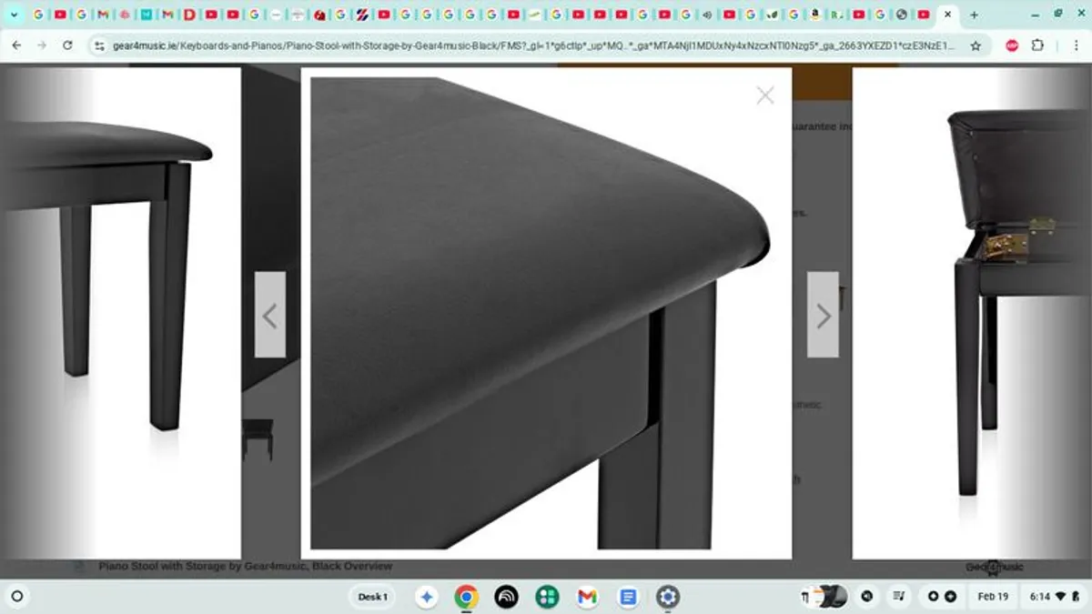 New Leather Piano Stool - Image 2