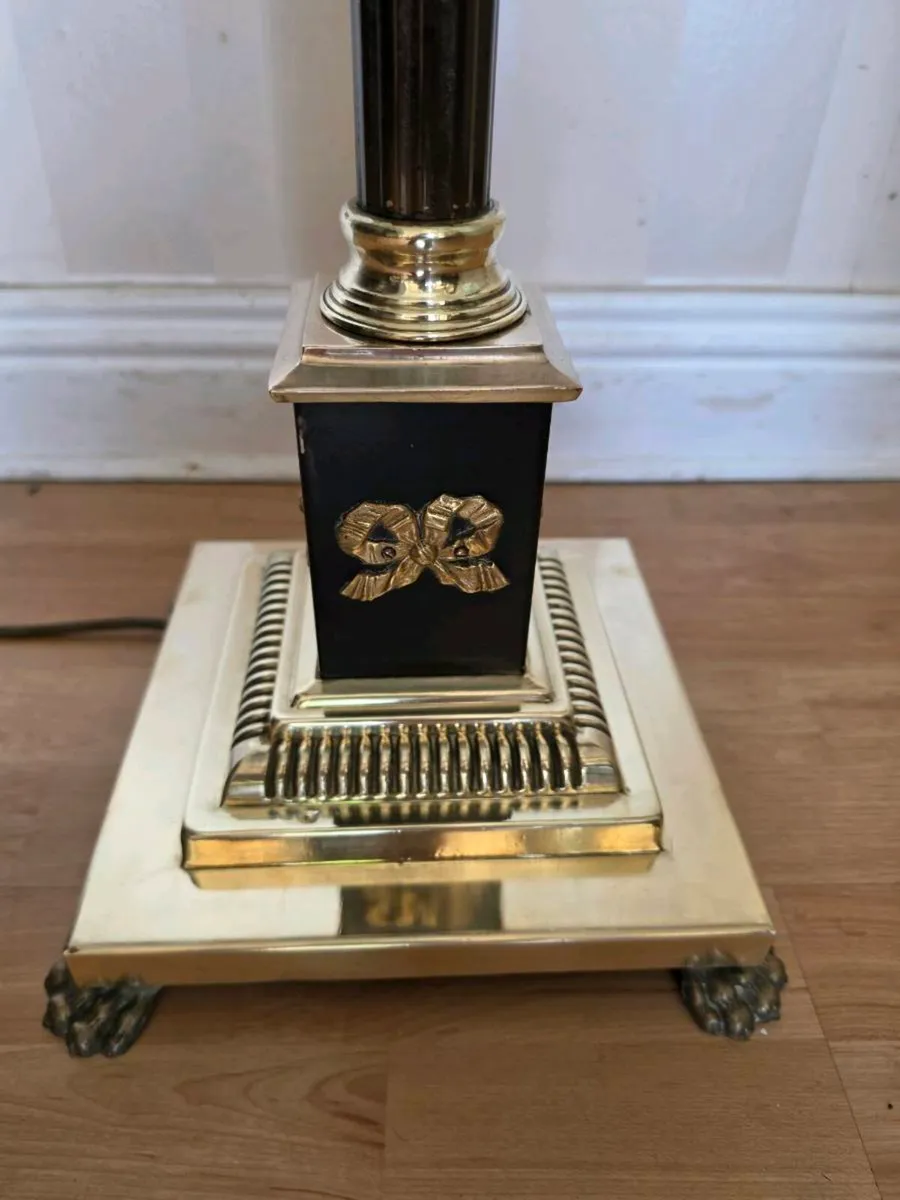 Vintage brass standard lamp - Image 4