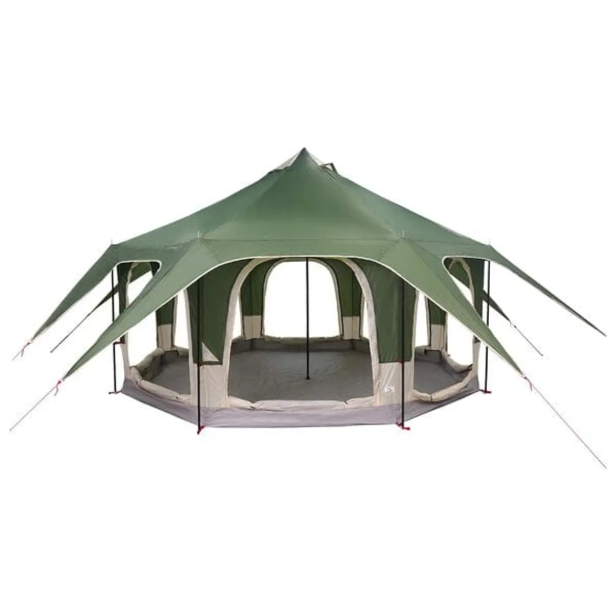 Family Tent 5-Person Green 185T Polyester with PU - Image 2