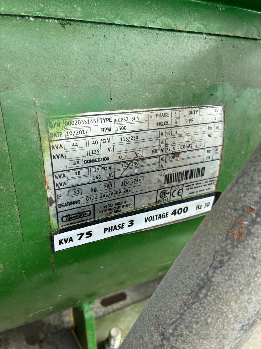 75KVA Three Phase PTO Driven Generator - Image 3