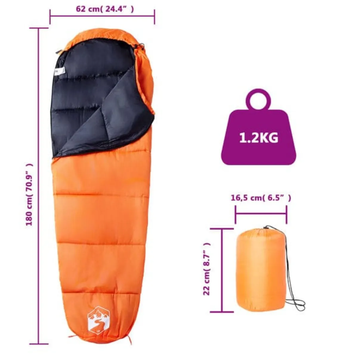 Mummy Sleeping Bag for Adults Camping 3 Seasons

D - Image 4
