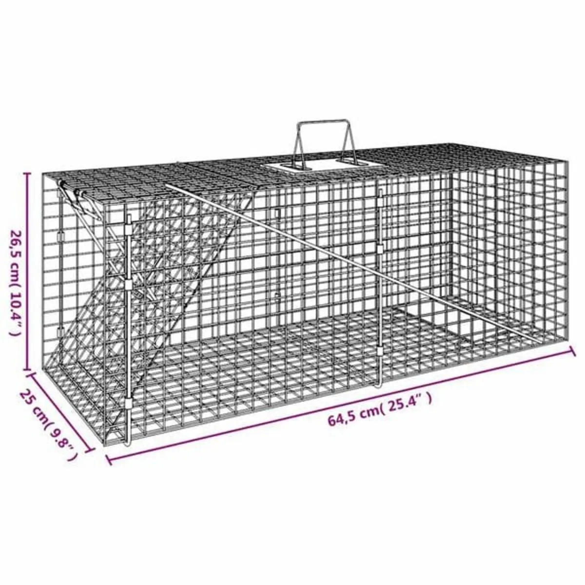 Animal Trap 64,5x25x26,5 cm Galvanised Iron

Descr - Image 4