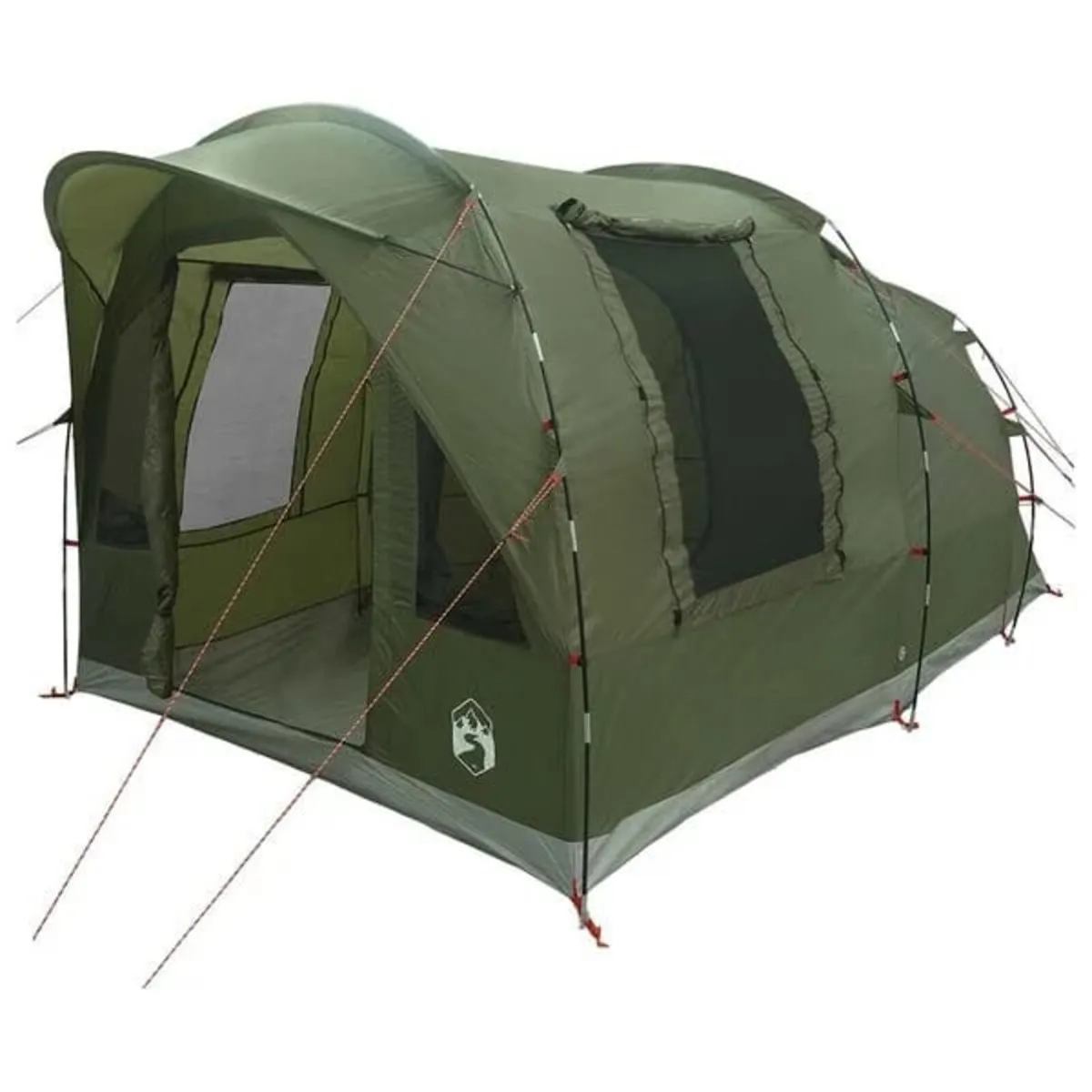 Tunnel Tent 3-Person Olive Green Polyester and Ste - Image 1