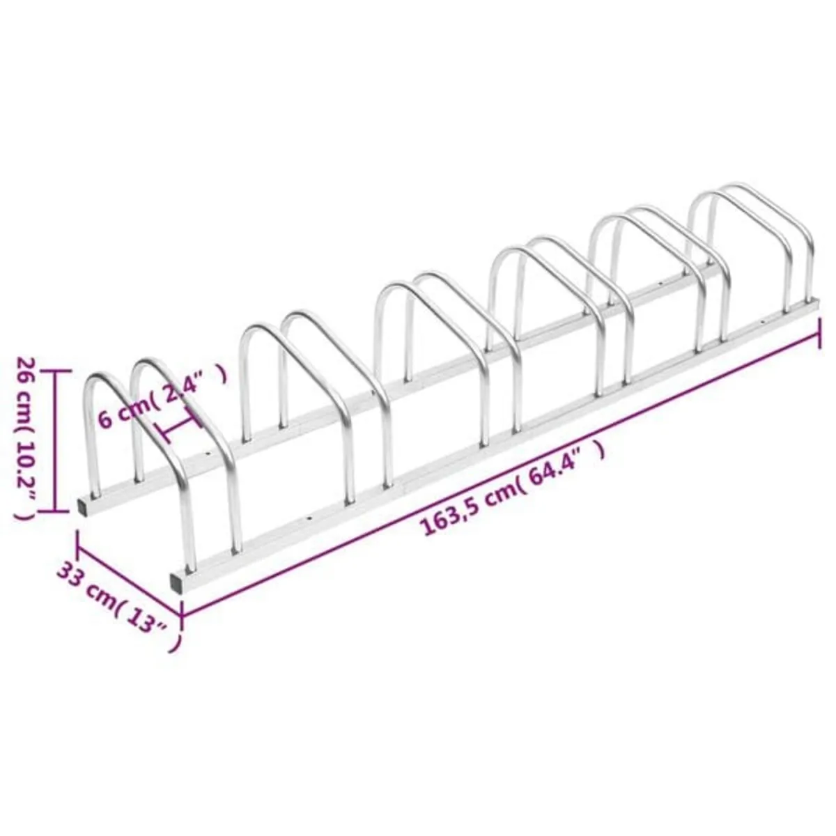 Bike Rack for 6 Bikes Galvanised Steel

Descriptio - Image 4