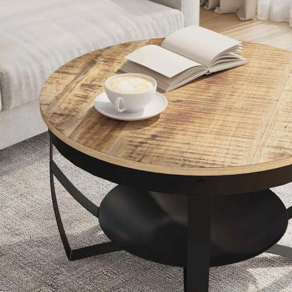Coffee Table Ø68x43 cm Rough Mango Wood

Descripti - Image 2