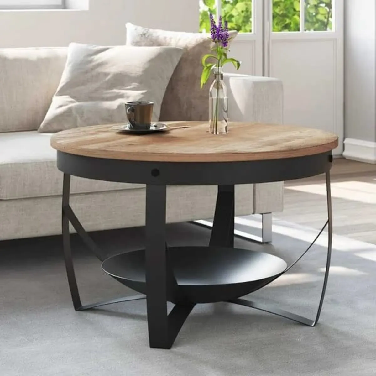 Coffee Table Ø68x43 cm Rough Mango Wood

Descripti - Image 1