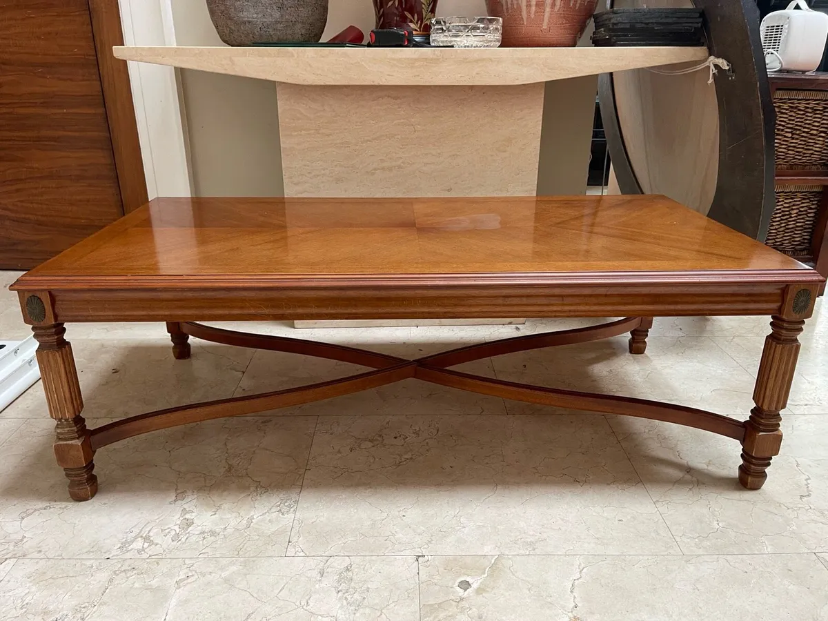 Lovely Long Wooden Coffee Table - Can Deliver - Image 1