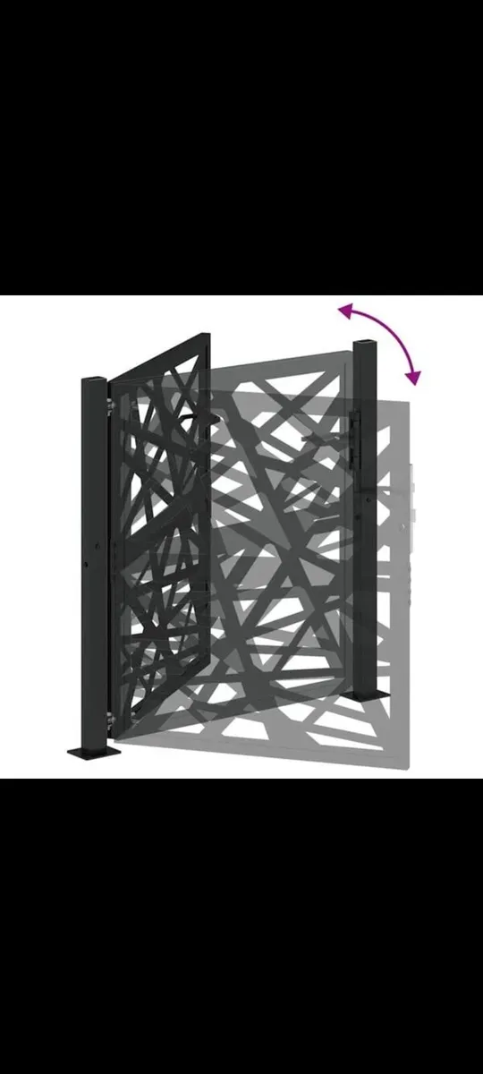 Garden Gate Black 100x100 cm Steel Light Design

D - Image 4