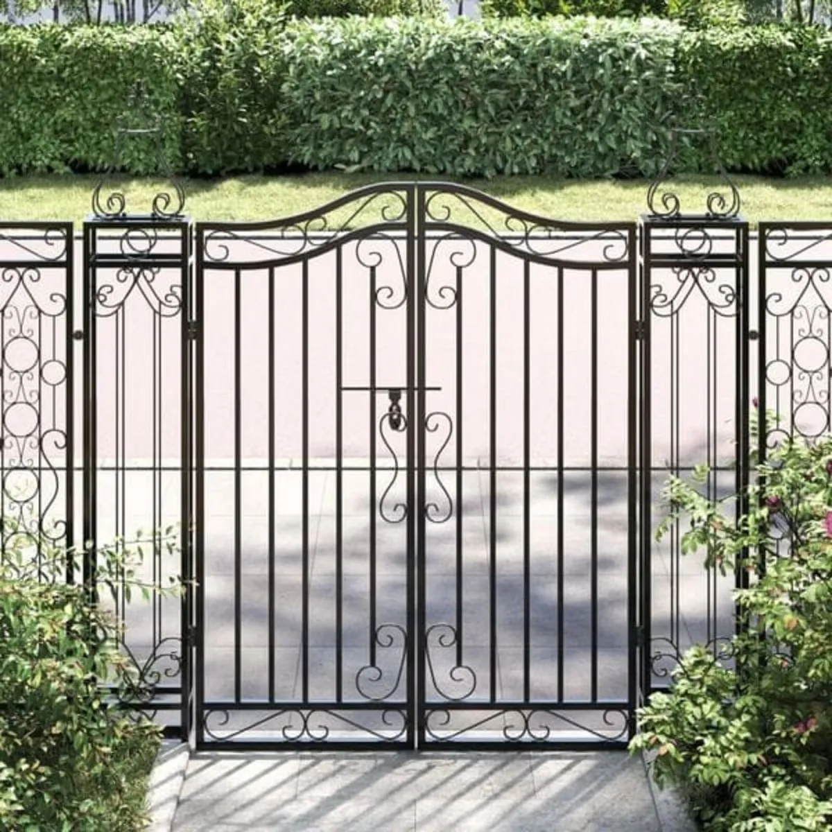 Garden Gate Black 121x8x120 cm Wrought Iron

Descr - Image 4