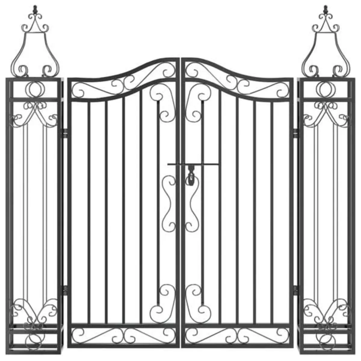 Garden Gate Black 121x8x120 cm Wrought Iron

Descr - Image 2