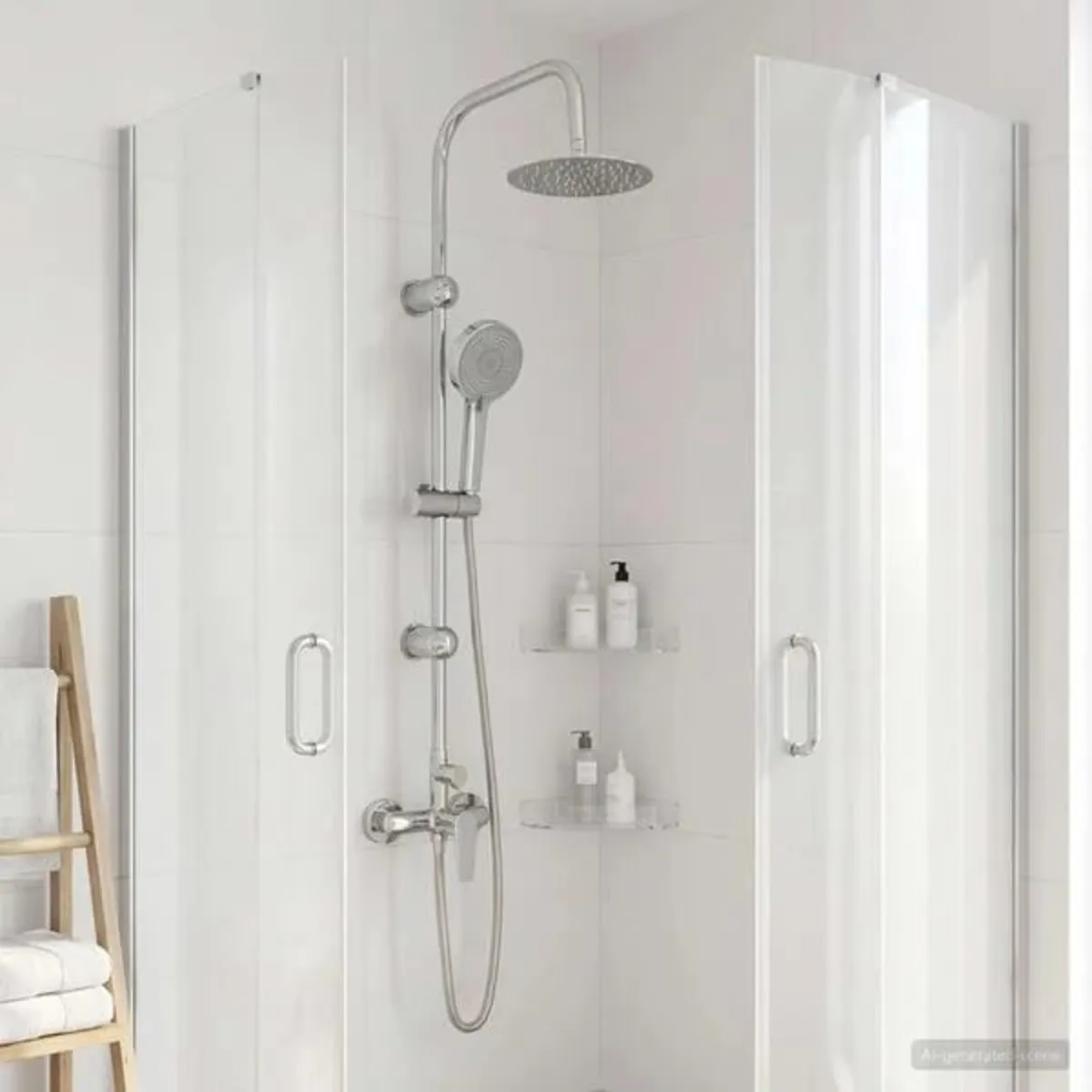 Shower System Chrome Stainless Steel 21 x 48 x 112 - Image 2
