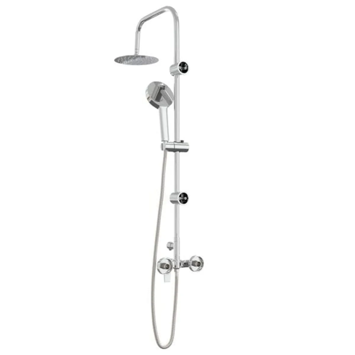 Shower System Chrome Stainless Steel 21 x 48 x 112 - Image 1