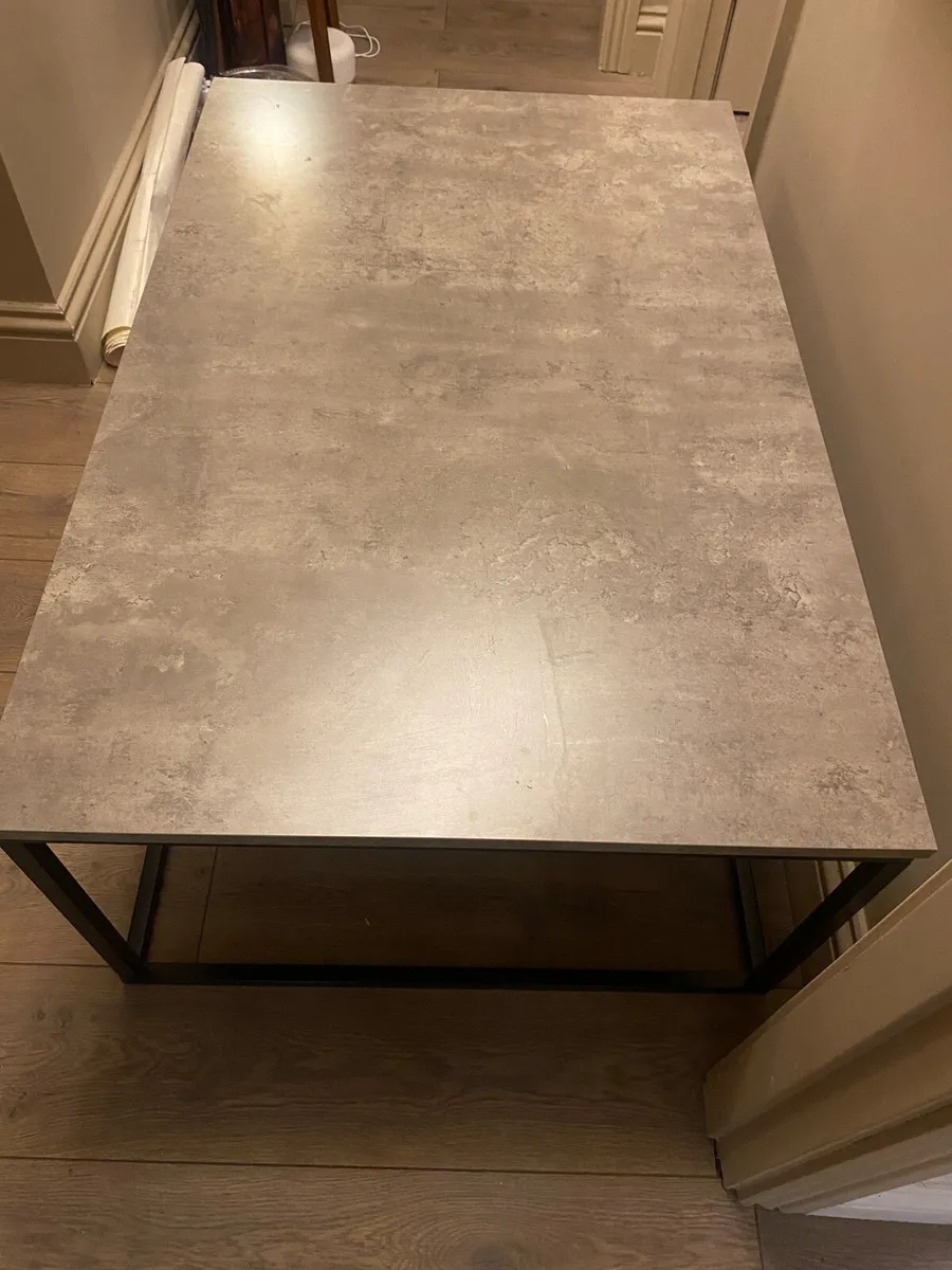 Marble effect large coffee table - Image 2
