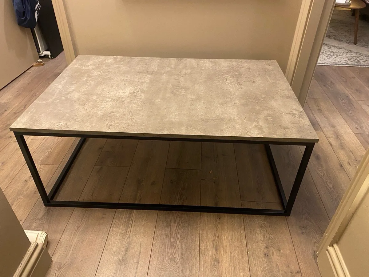 Marble effect large coffee table - Image 3