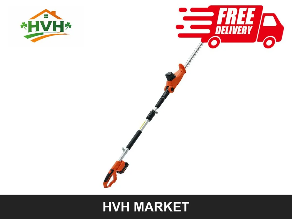 20V 18in Cordless Telescopic Hedge Trimmer - Image 1