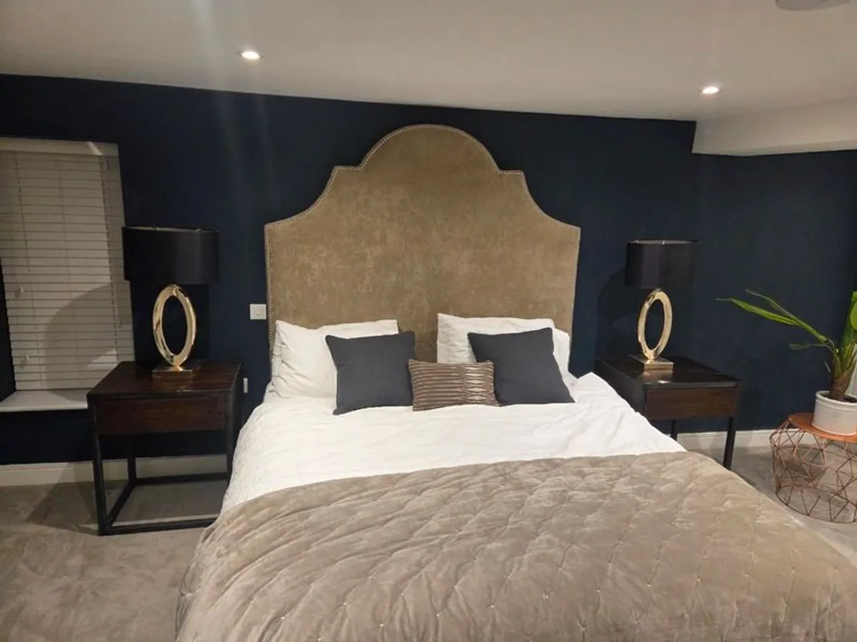 Fabulous Super King bed with Orthopaedic mattress, base & headboard in superb condition - Image 4