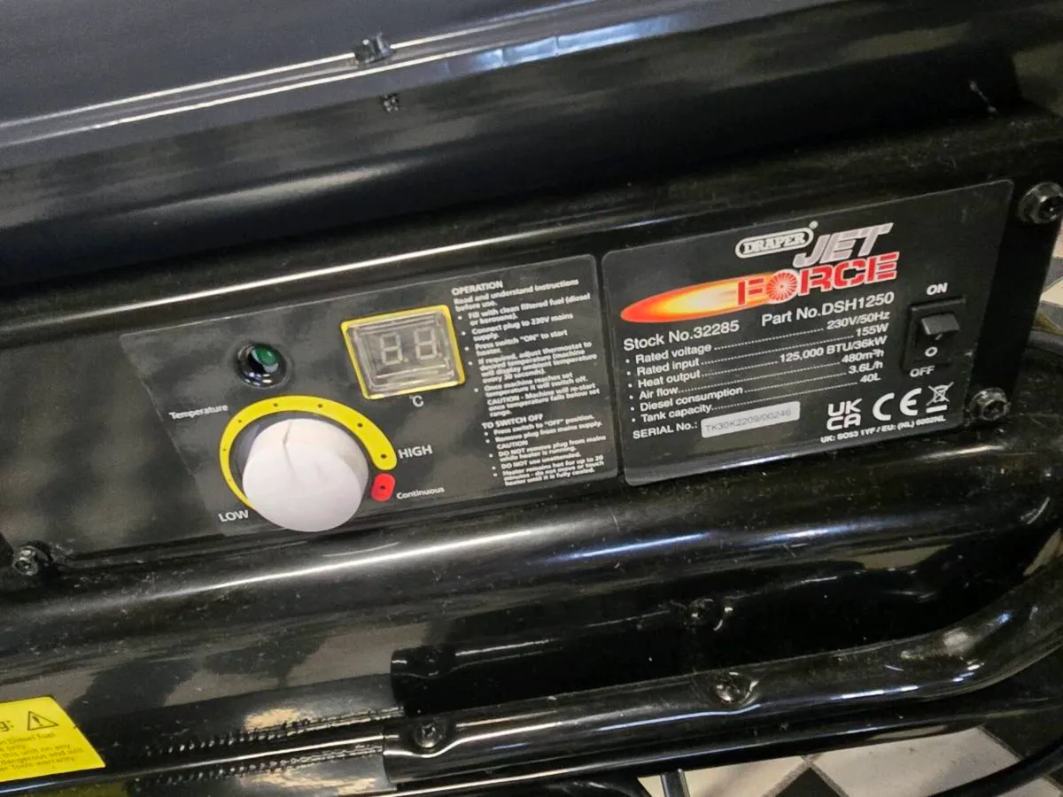 Draper Jet Force 36kW Diesel Space Heater - Image 4