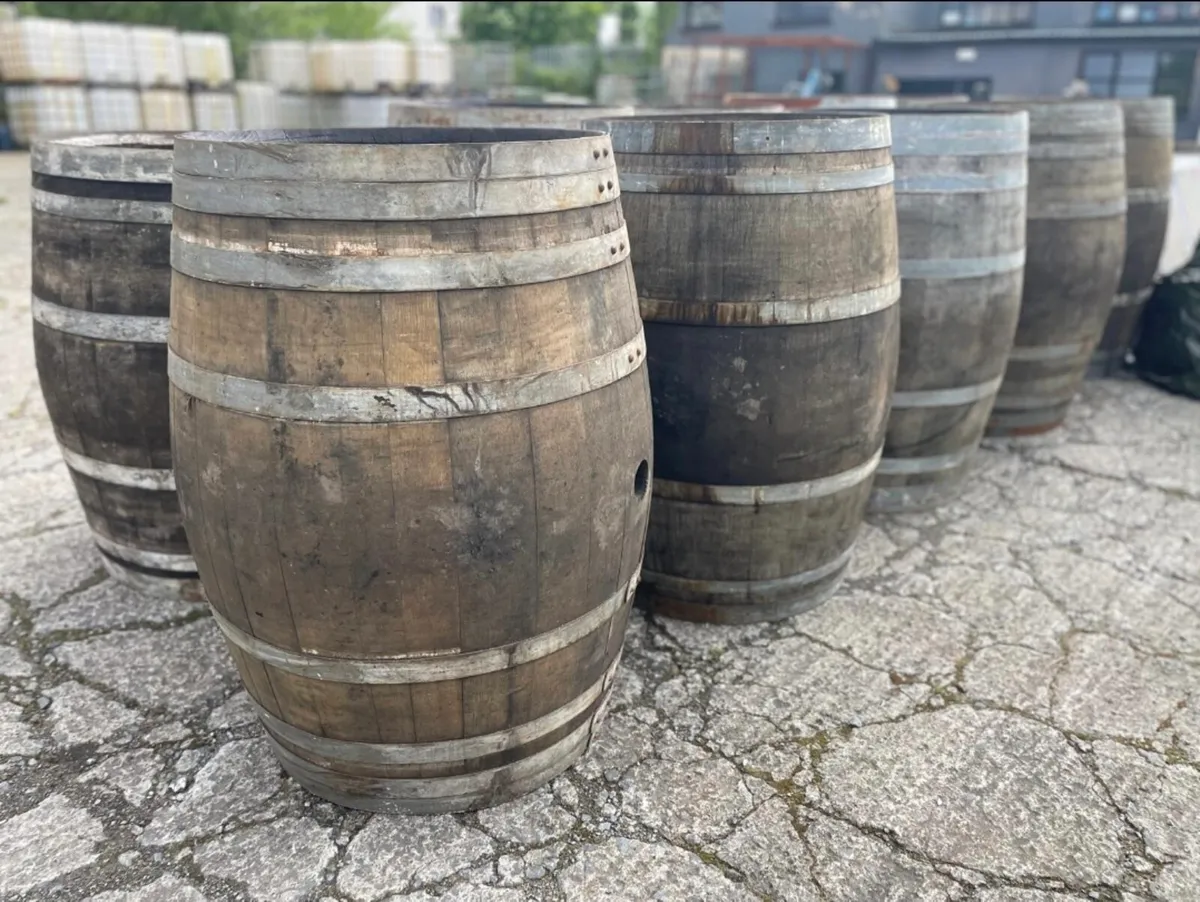 Solid Oak Whiskey Barrels - Image 3