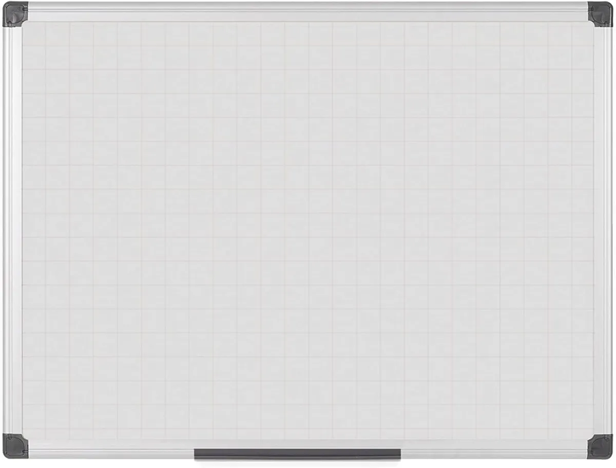 Maya Gridded Magnetic Aluminium Framed Whiteboard - Image 2