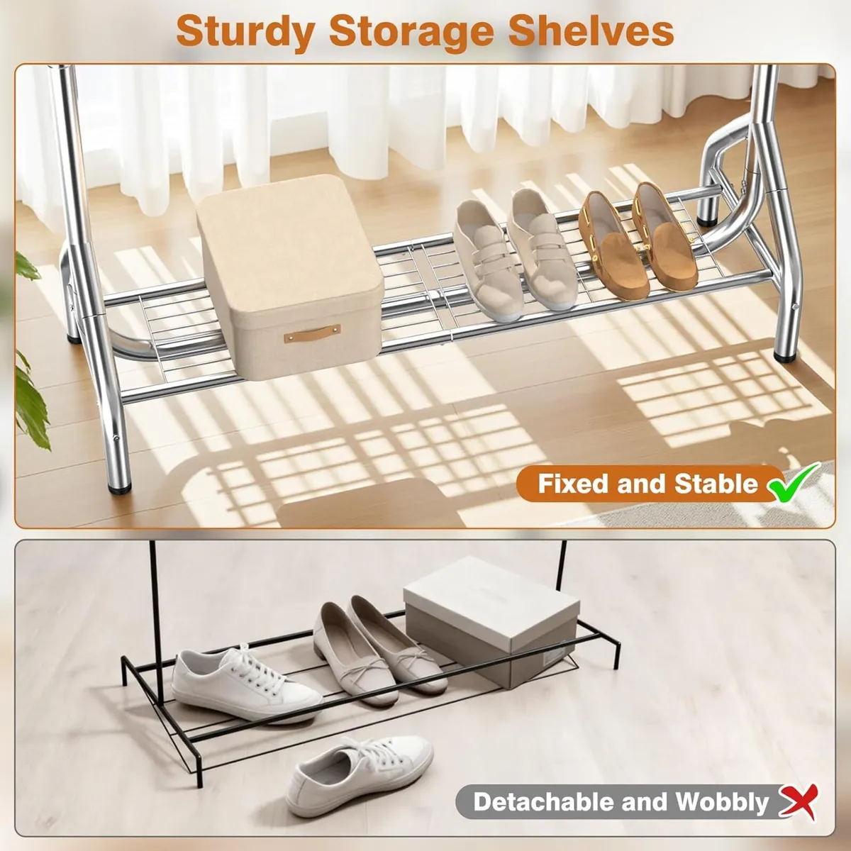 Double Clothes Rail Heavy Duty - Image 4