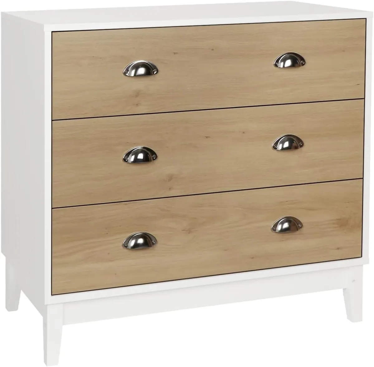 3 Drawer Chest of Drawers Modern Wooden Storage - Image 1