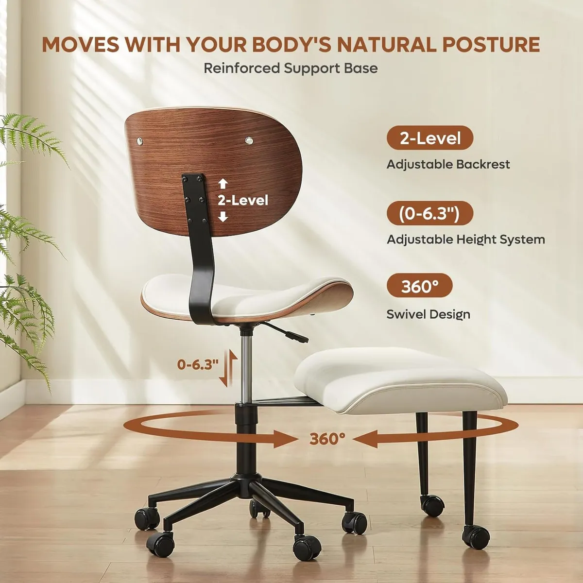 Cross Legged Office Chair Criss with Adjustable - Image 4