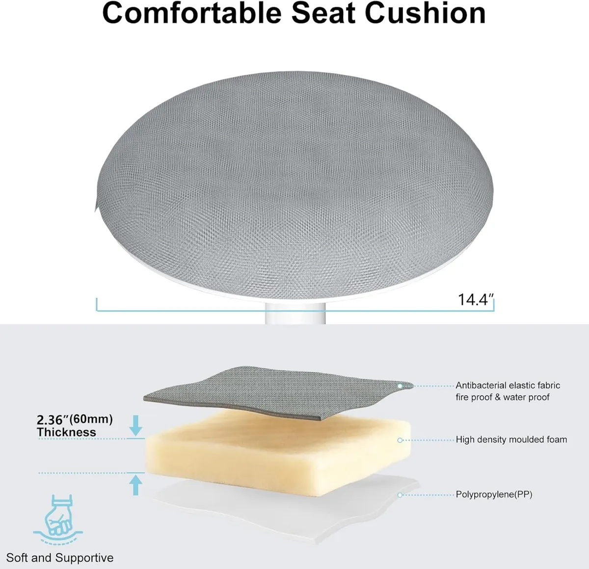 Active Wobble Stool for Standing Desk Height - Image 4