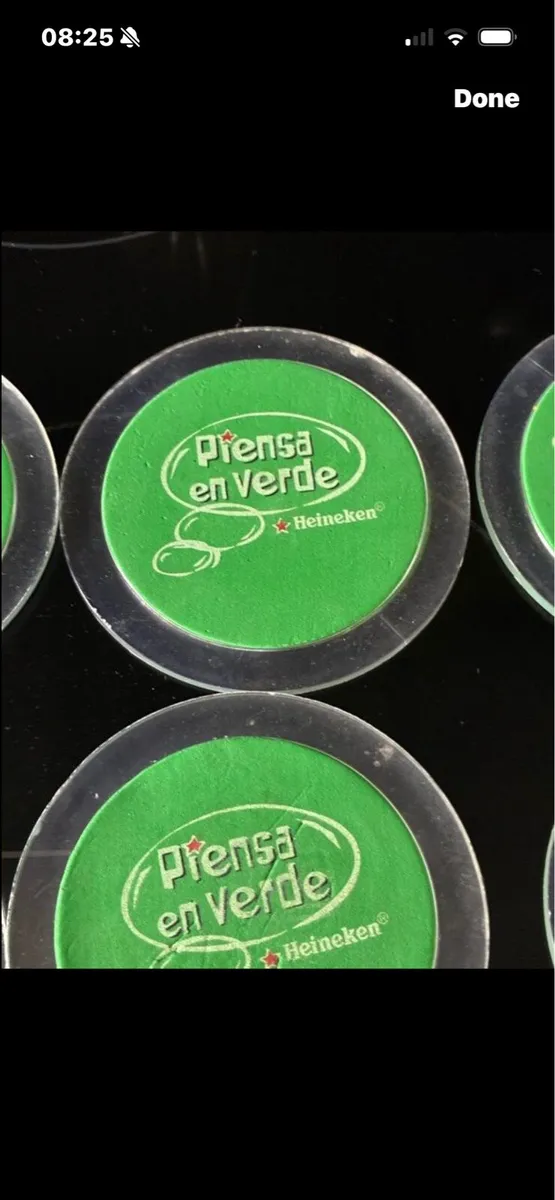Think Green Heineken Coasters (6) - Image 2