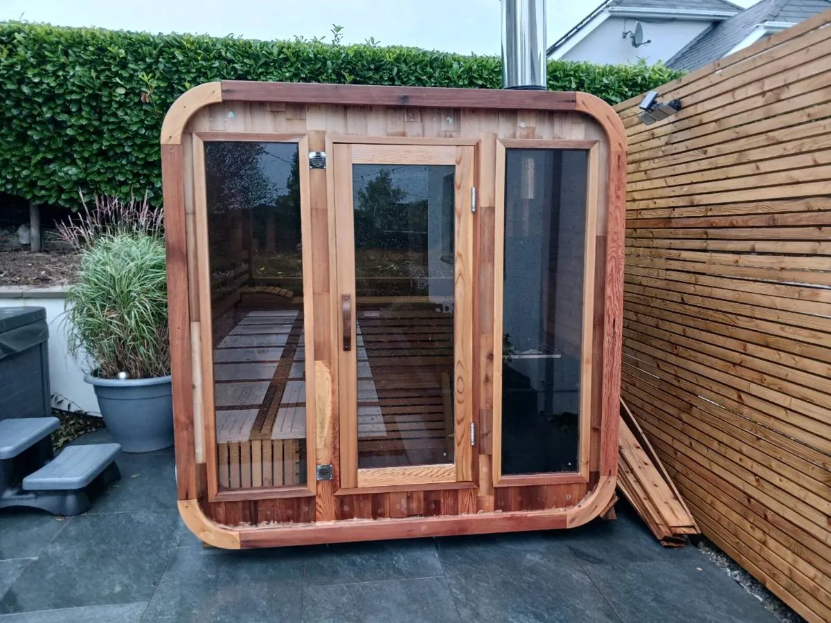 Canadian Red Cedar Cube Sauna - Image 1