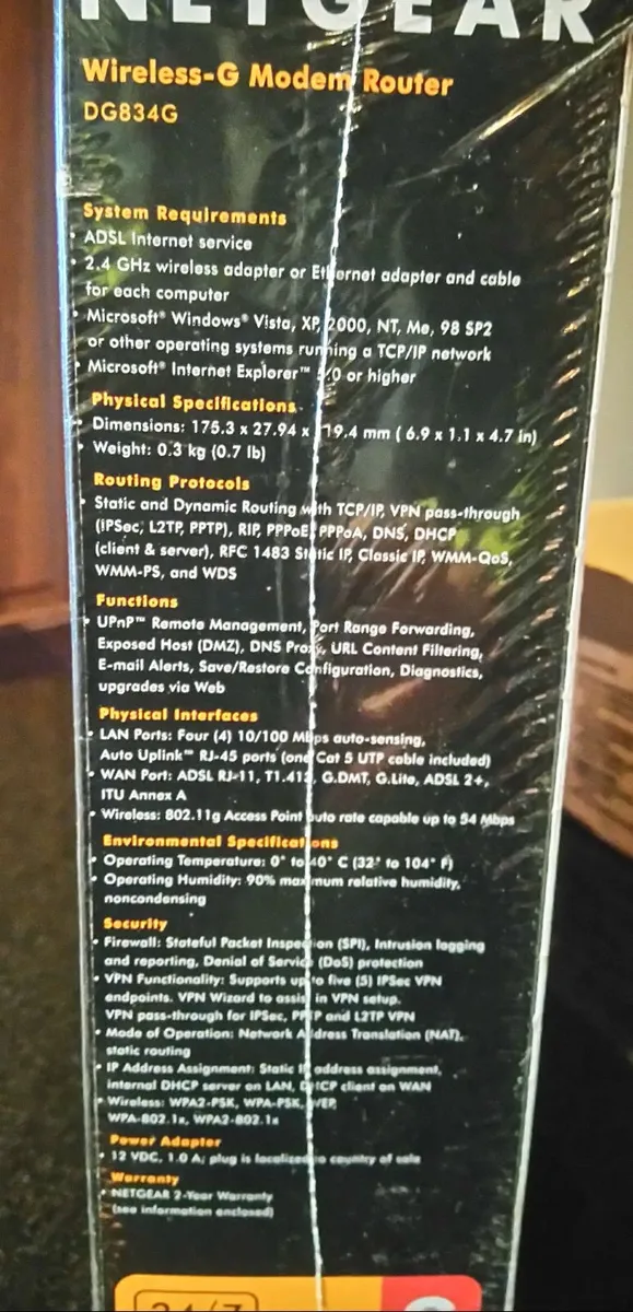 Netgear Wireless - G Modem Router (new). - Image 2