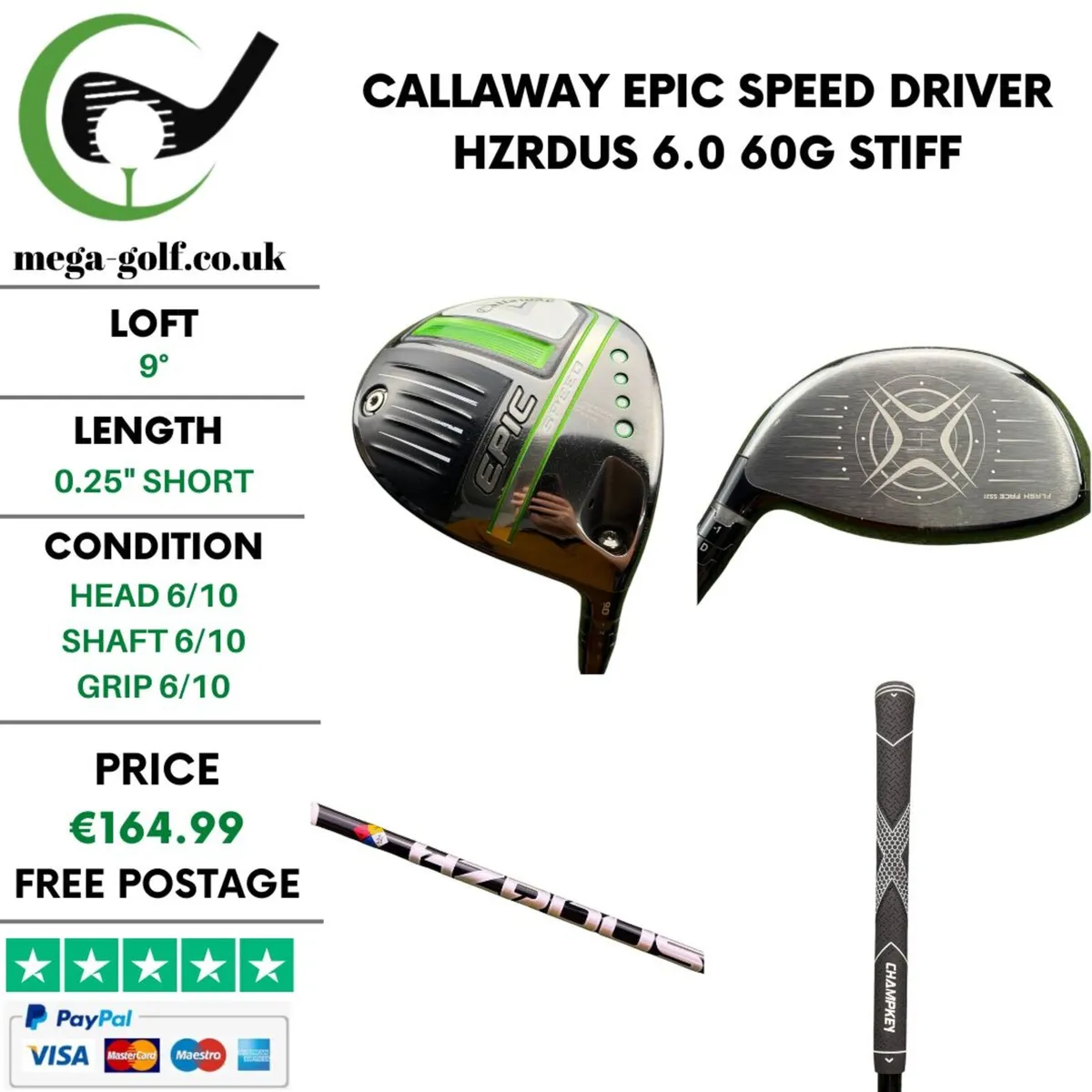 Callaway Epic Speed Driver / 9° / Stiff - Image 1