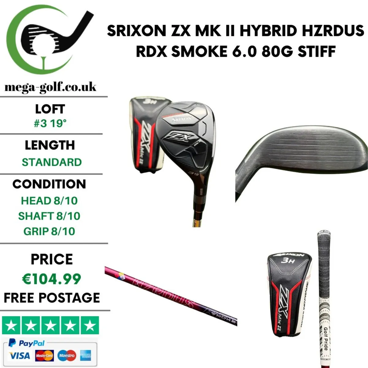 Srixon ZX Mk II Hybrid / #3 19° / Stiff - Image 1