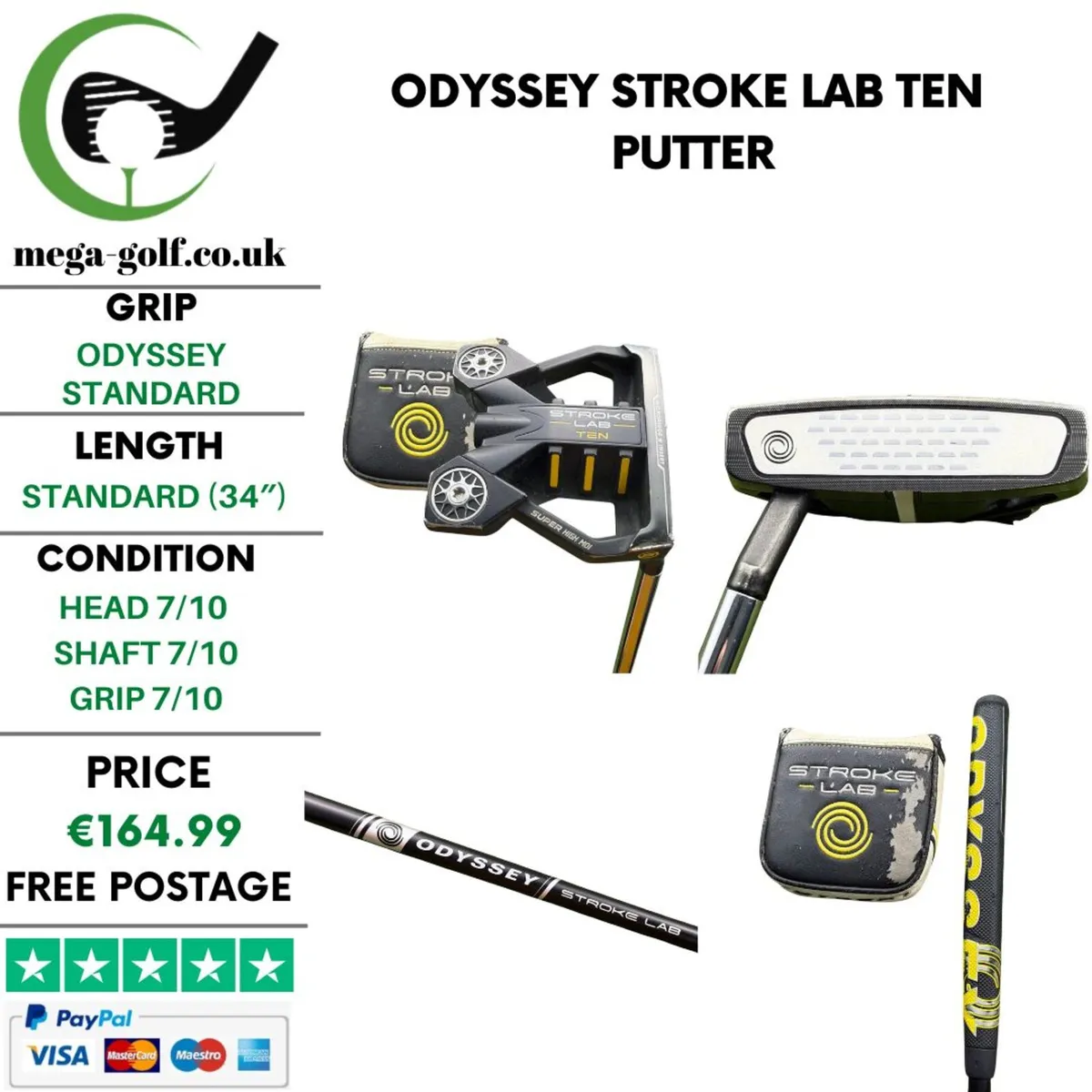 Odyssey Stroke Lab Ten Putter / 34" - Image 1