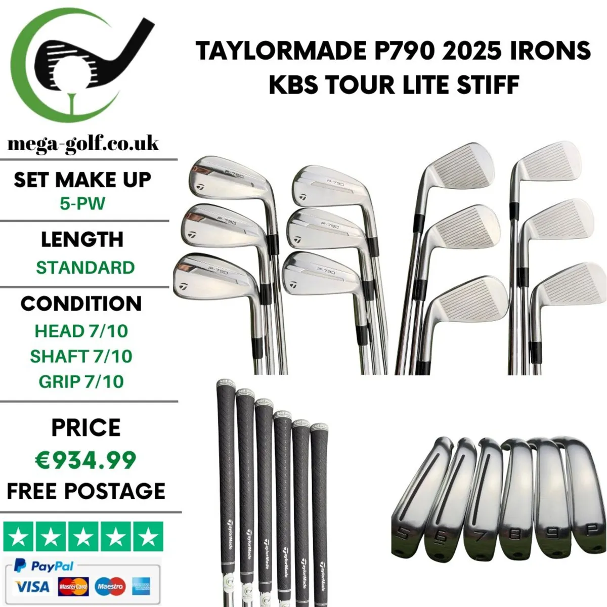Taylormade P790 2025 Irons / 5-Pw / Stiff - Image 1