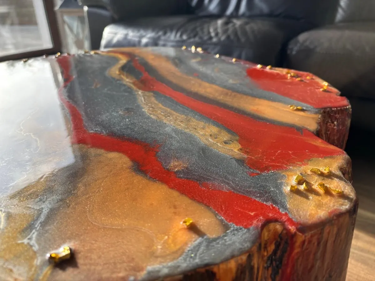 Epoxy wood coffe table - Image 2