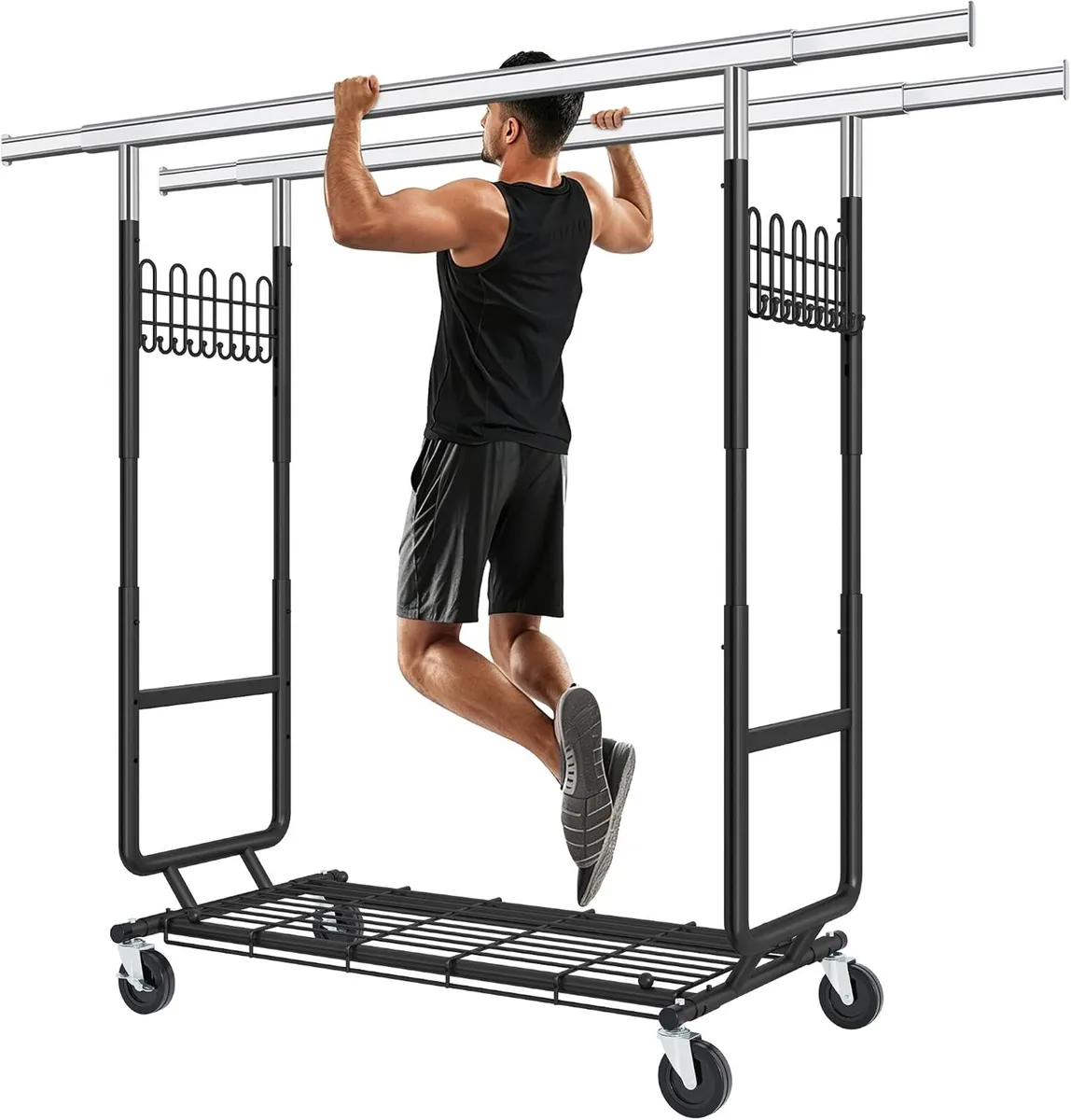 Clothes Rail Heavy Duty Rack on Wheels - Image 1
