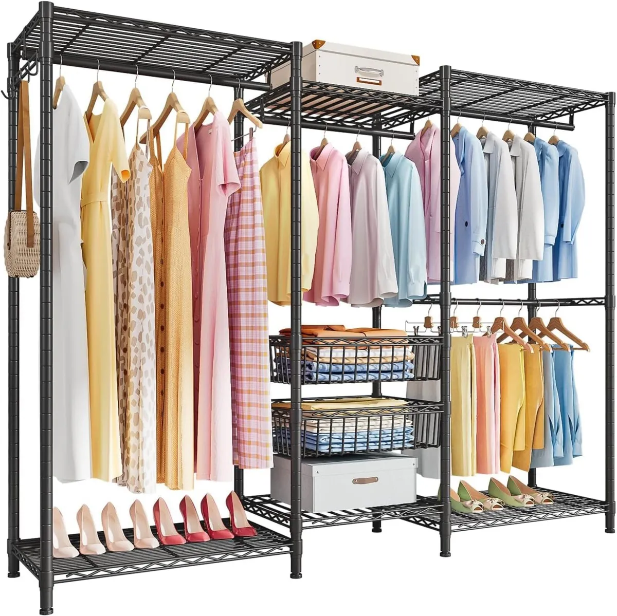 Clothes Rail Heavy Duty Clothing 155x40x182CM - Image 1