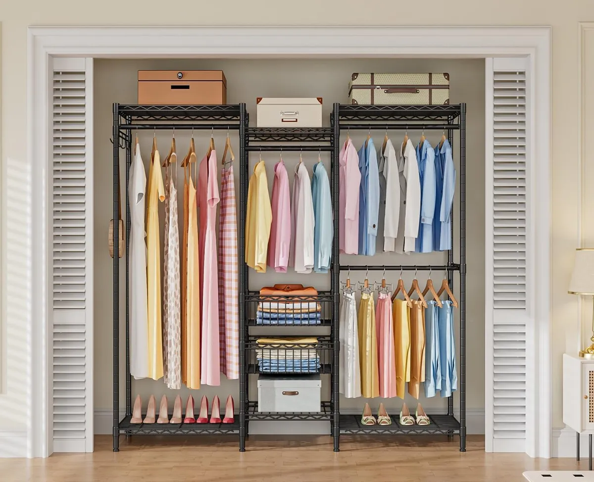 Clothes Rail Heavy Duty Clothing 155x40x182CM - Image 2