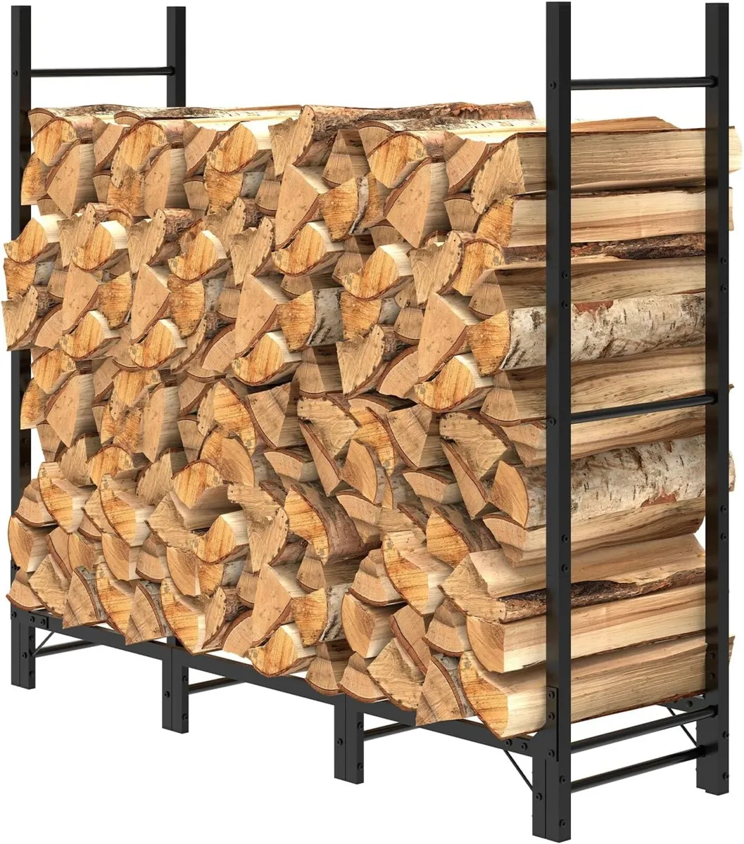 1.24m Outdoor Firewood Rack for Fireplace - Image 1