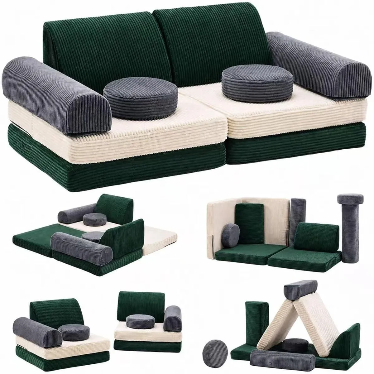2 Seater Modular Kids Sofa Bed Chair - Image 1
