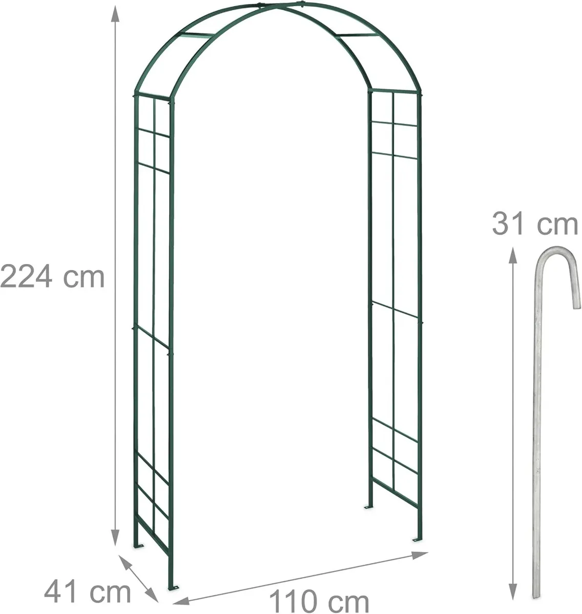 Metal Rose Arch Garden Arbour - Image 4