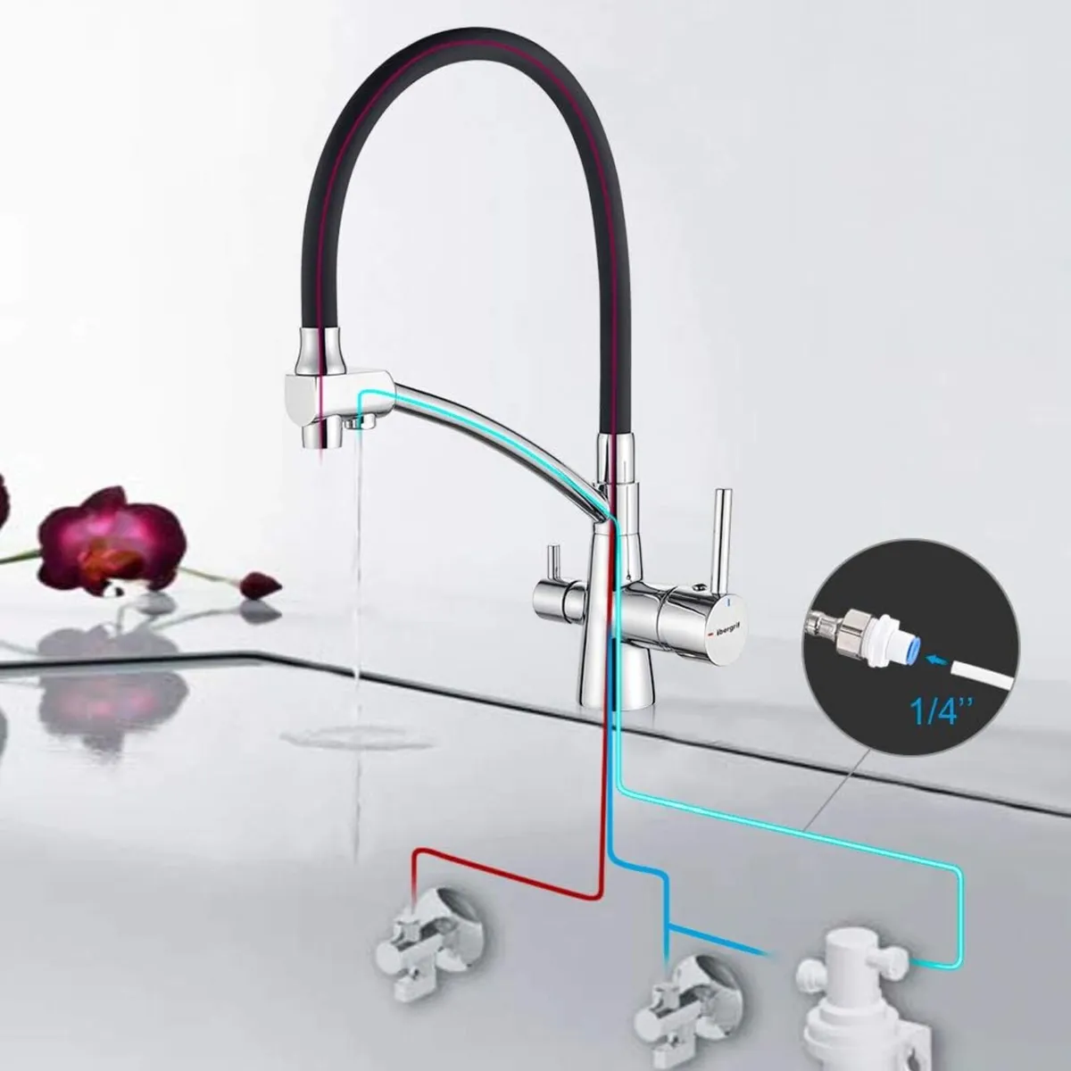 Kitchen Tap with Flexible Spout - Image 3