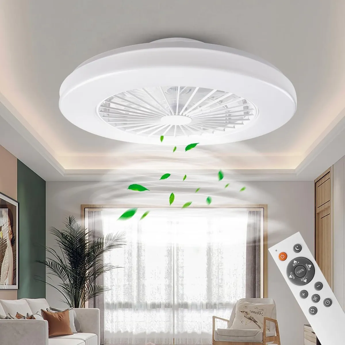 Modern LED Ceiling Light with Fan Lamp - Image 1